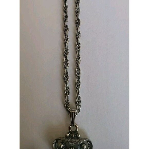 Sarah Coventry Vintage Limited Edition 1974 Pewter Cross Extra Large 24" Chain - Picture 6 of 13
